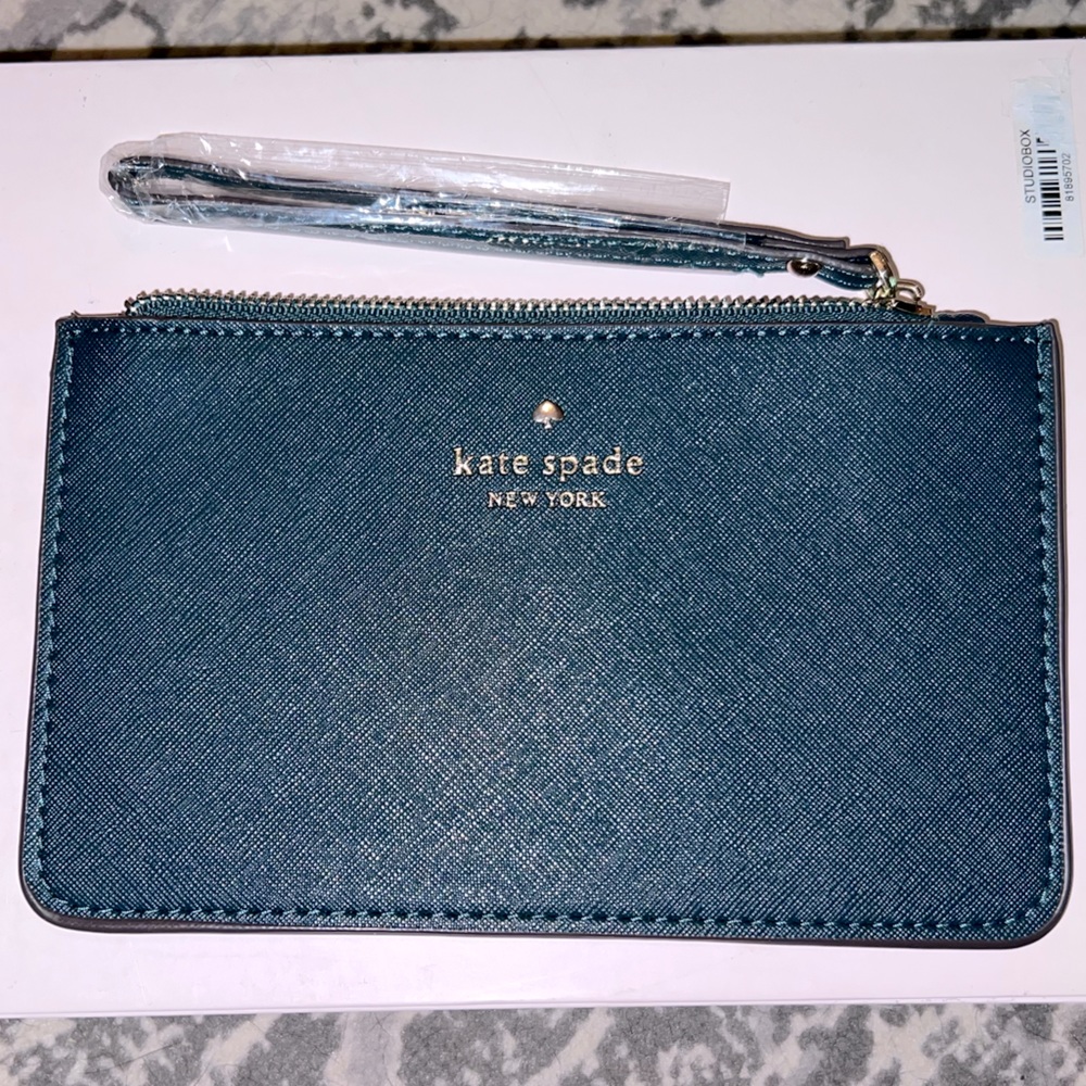 Kate Spade dark green wristlet!